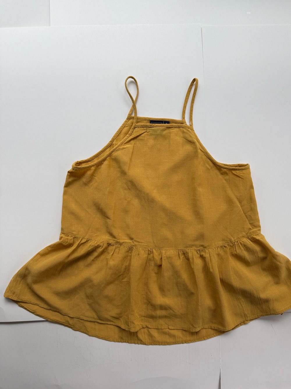GAP mustard yellow babydoll-style tank top sz S NWT